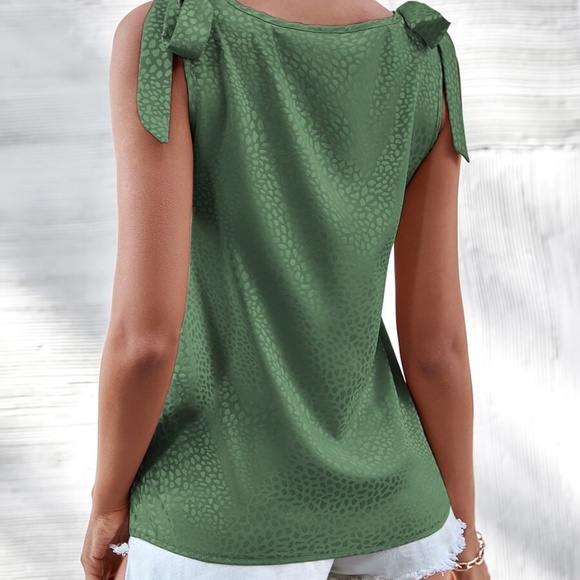 Leopard Print Satin tank Top Blouse - Picture 10 of 10